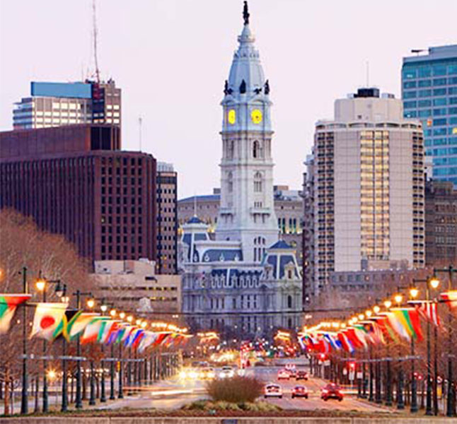 Clock tower in Philadelphia