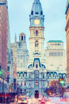 Clock tower in Philadelphia